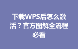 下载WPS后怎么激活？官方图解全流程必看